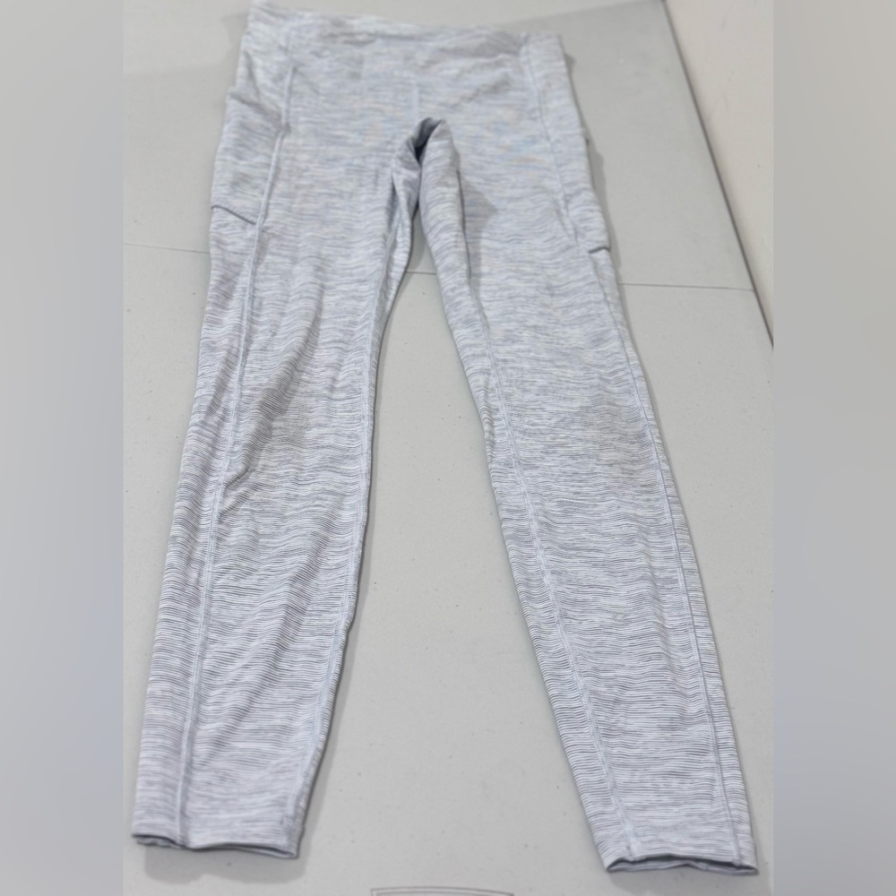 Lululemon Athletica Striped Gray Leggings